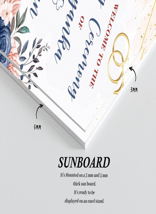 Theme My Party Engagement Ceremony Welcome Sign Board I Personalized Pre Wedding Engagement Wedding Sign Board I Indian Ceremony Welcome Sign for Engagement Decoration - Image 5